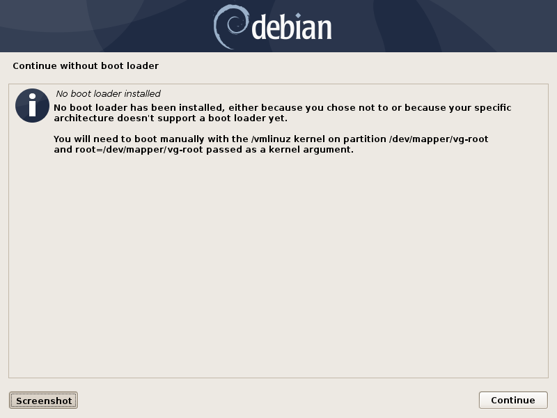 Continue without boot loader